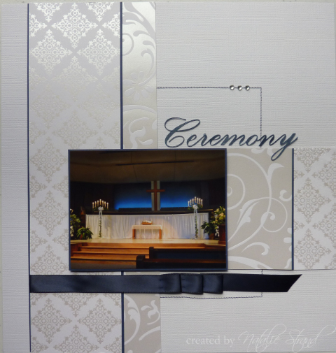 Wedding scrapbook album Ceremony layouts
