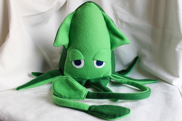Stuffed Squid made from IkatBag Menagerie pattern
